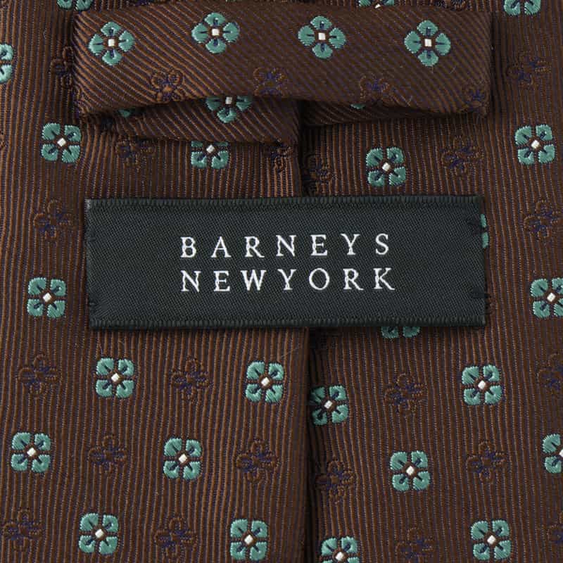 BARNEYS NEW YORK 小紋柄タイ BROWN