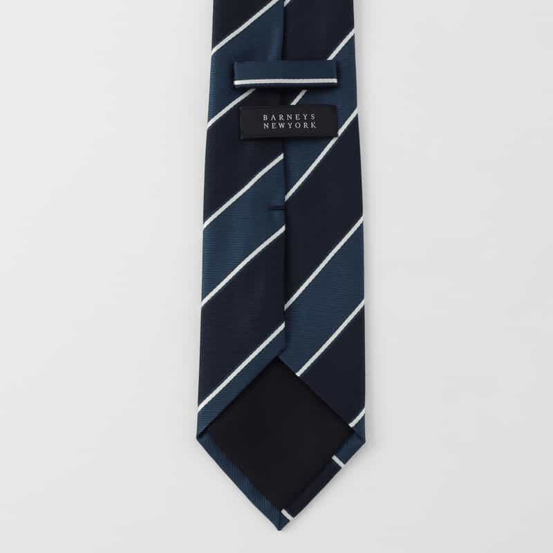 BARNEYS NEW YORK レジメンタル柄タイ NAVY
