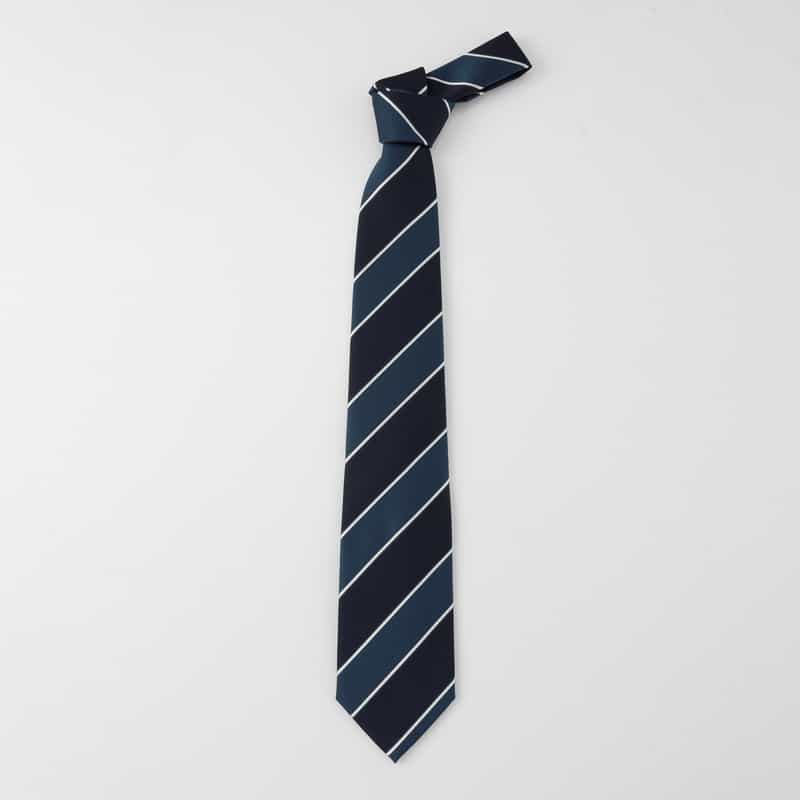 BARNEYS NEW YORK レジメンタル柄タイ NAVY