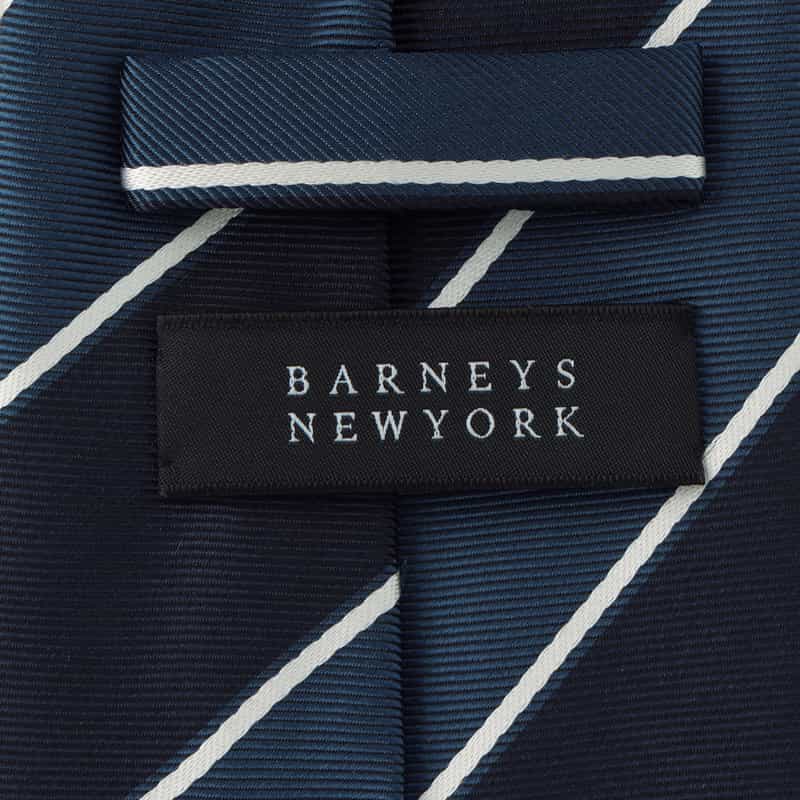 BARNEYS NEW YORK レジメンタル柄タイ NAVY