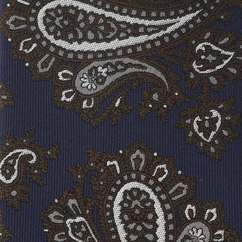 BARNEYS NEW YORK ペイズリー柄タイ BLUE