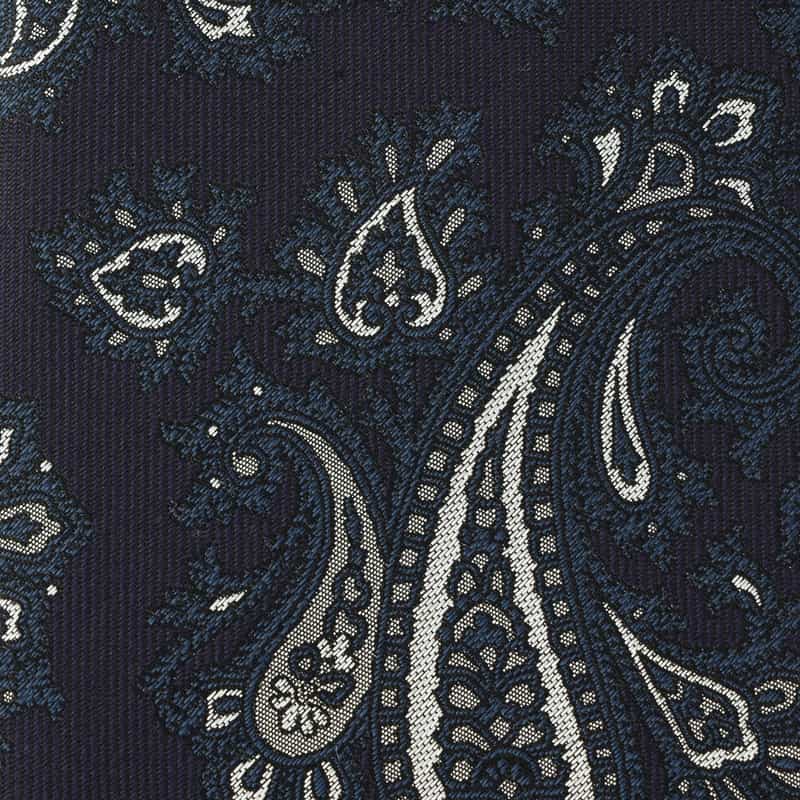 BARNEYS NEW YORK ペイズリー柄タイ NAVY
