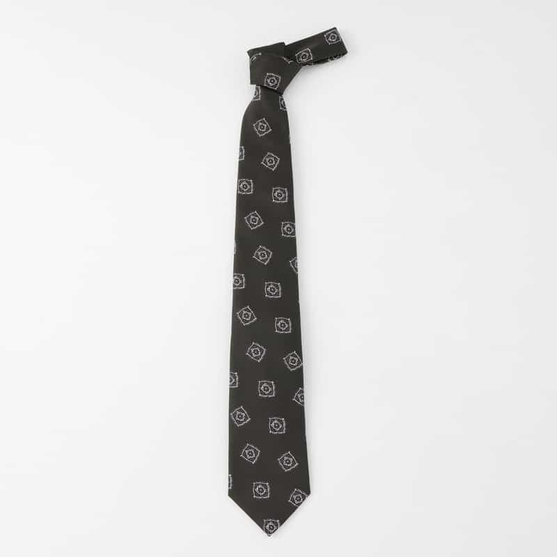 BARNEYS NEW YORK メダリオン柄タイ GRAY