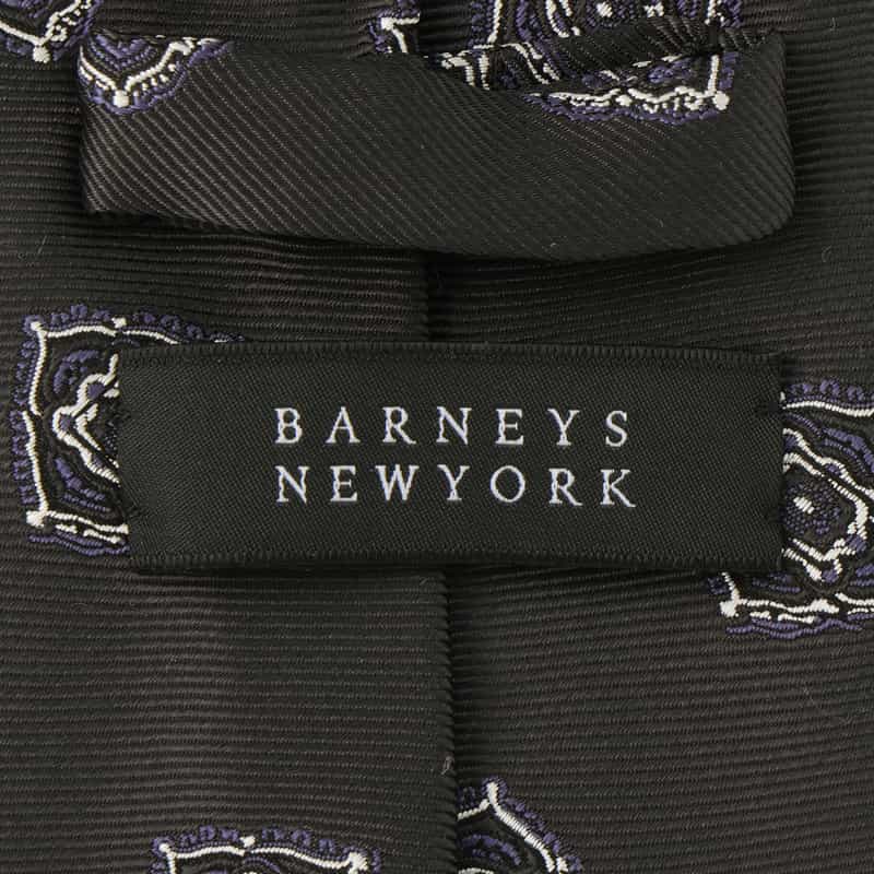 BARNEYS NEW YORK メダリオン柄タイ GRAY