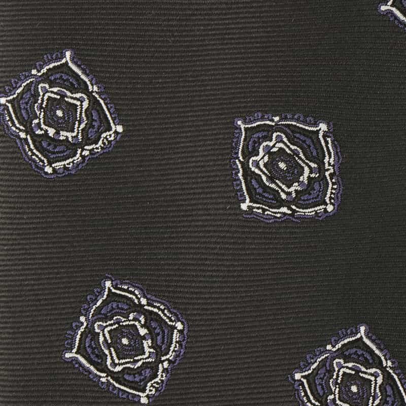 BARNEYS NEW YORK メダリオン柄タイ GRAY