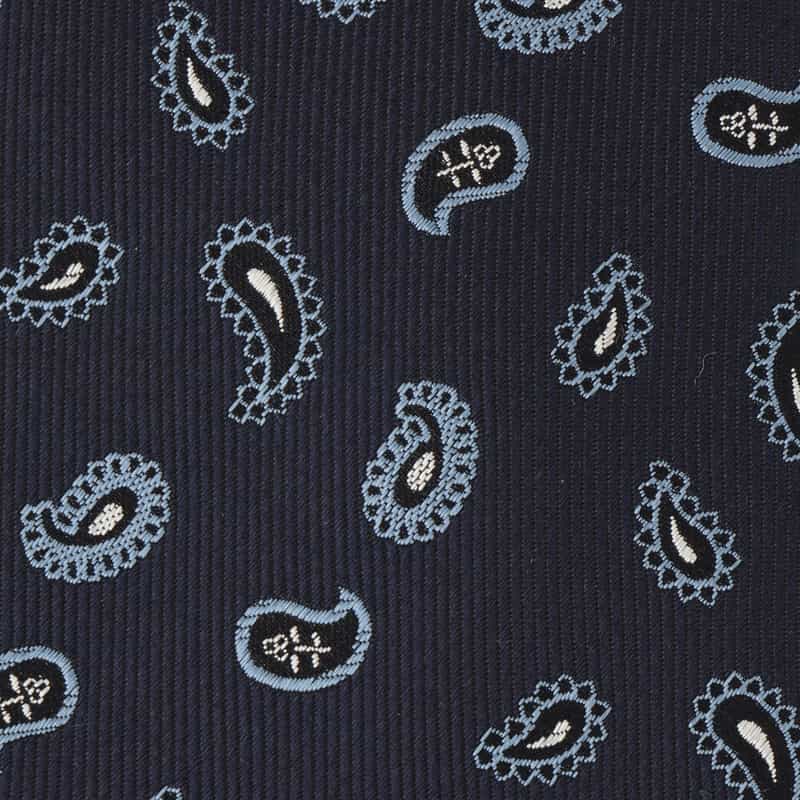 BARNEYS NEW YORK ペイズリー柄タイ NAVY