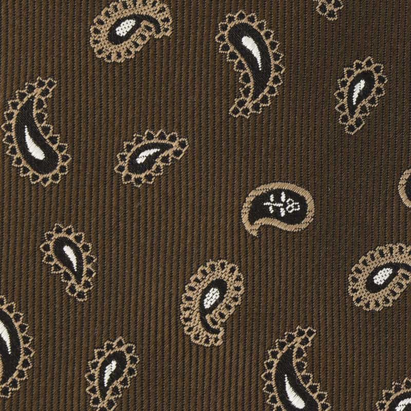 BARNEYS NEW YORK ペイズリー柄タイ BROWN