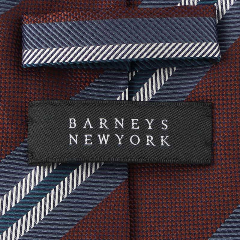 BARNEYS NEW YORK レジメンタル柄タイ ORANGE