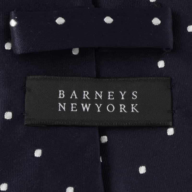 BARNEYS NEW YORK ドット柄タイ NAVY