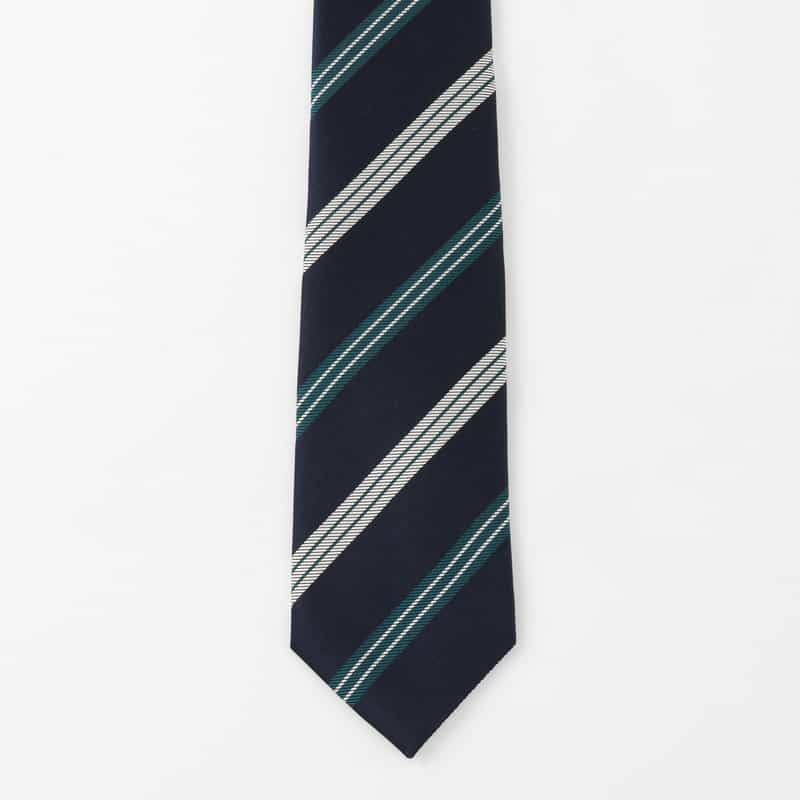 BARNEYS NEW YORK レジメンタル柄タイ NAVY