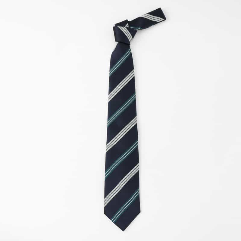 BARNEYS NEW YORK レジメンタル柄タイ NAVY