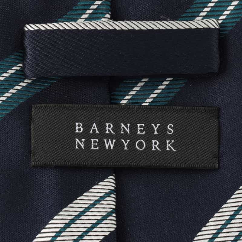 BARNEYS NEW YORK レジメンタル柄タイ NAVY