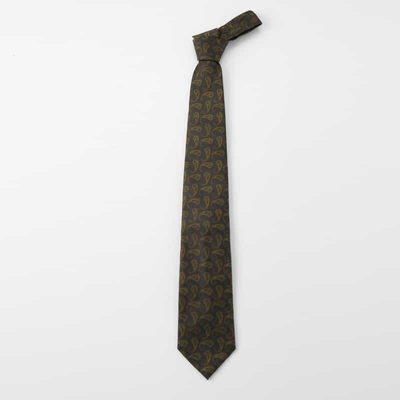 BARNEYS NEW YORK ペイズリー柄タイ GRAY
