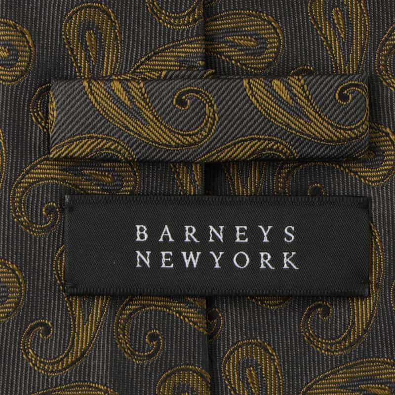 BARNEYS NEW YORK ペイズリー柄タイ GRAY