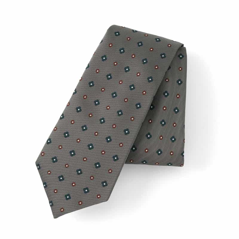 BARNEYS NEW YORK 小紋柄タイ GRAY