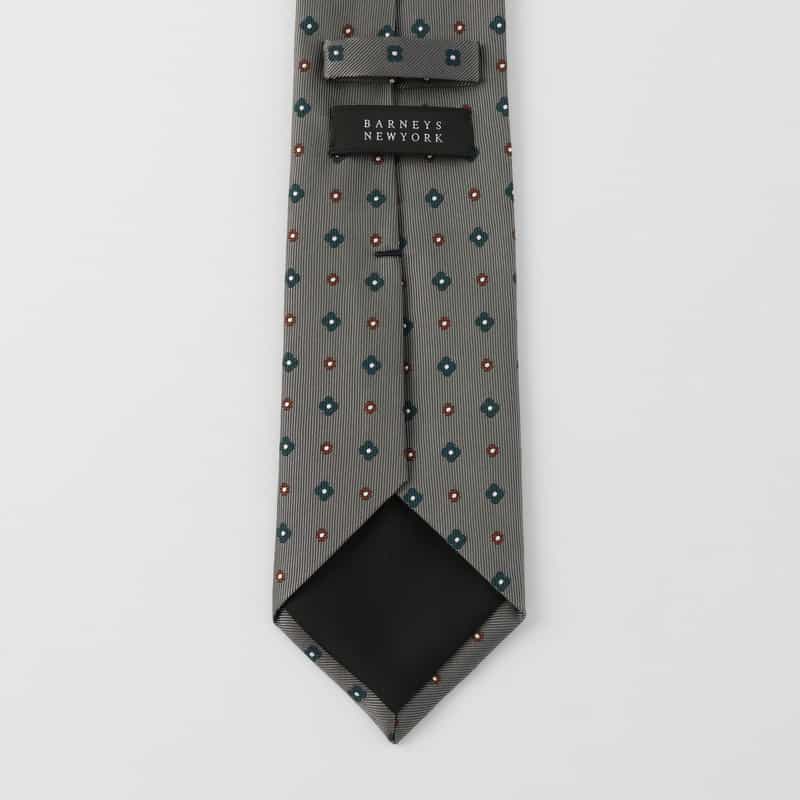 BARNEYS NEW YORK 小紋柄タイ GRAY