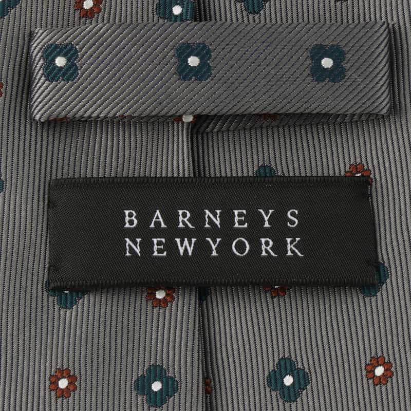 BARNEYS NEW YORK 小紋柄タイ GRAY