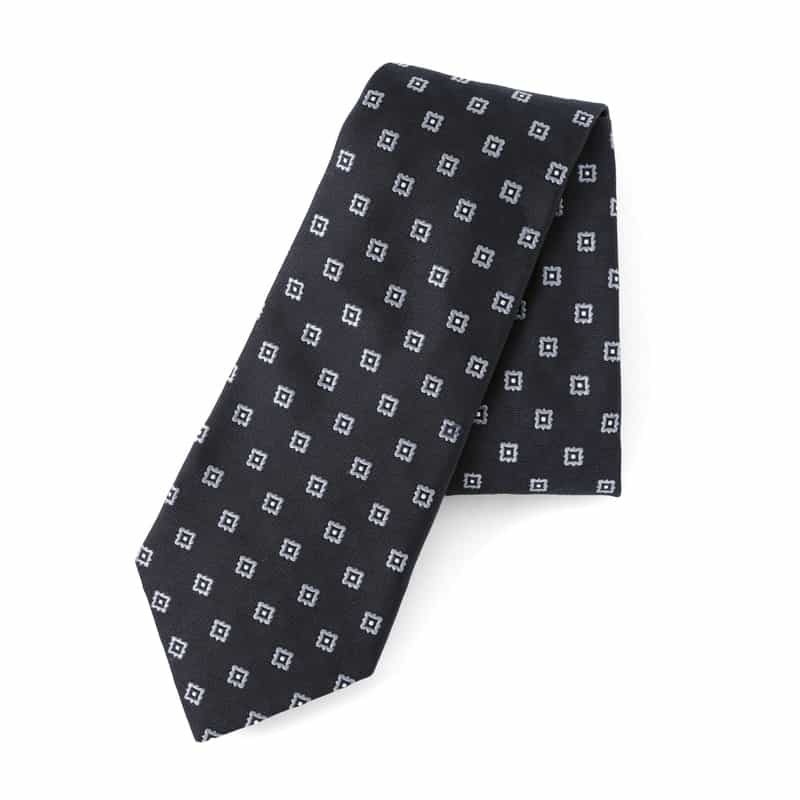 BARNEYS NEW YORK 小紋柄タイ NAVY