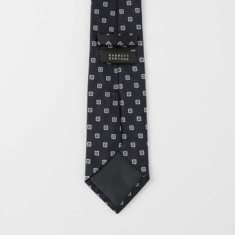 BARNEYS NEW YORK 小紋柄タイ NAVY
