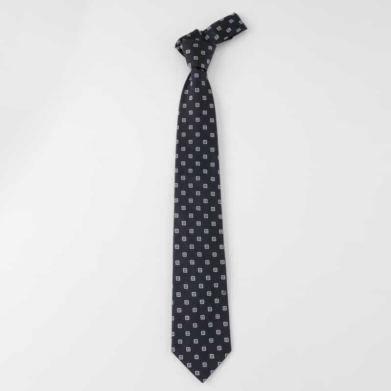 BARNEYS NEW YORK 小紋柄タイ NAVY