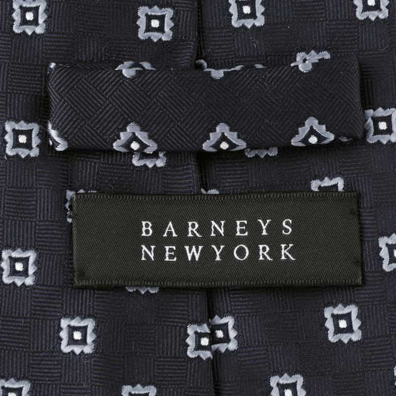 BARNEYS NEW YORK 小紋柄タイ NAVY