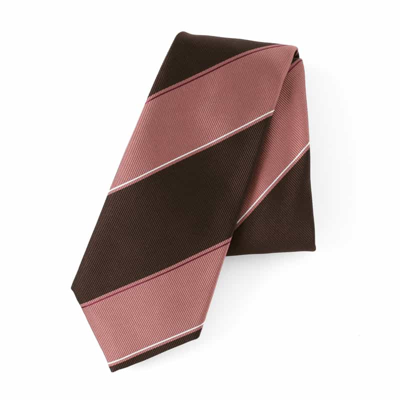 BARNEYS NEW YORK ストライプ柄タイ BROWN