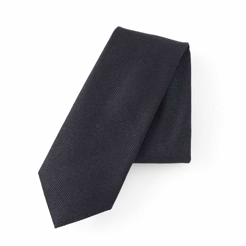 BARNEYS NEW YORK ヘリンボーン柄タイ NAVY