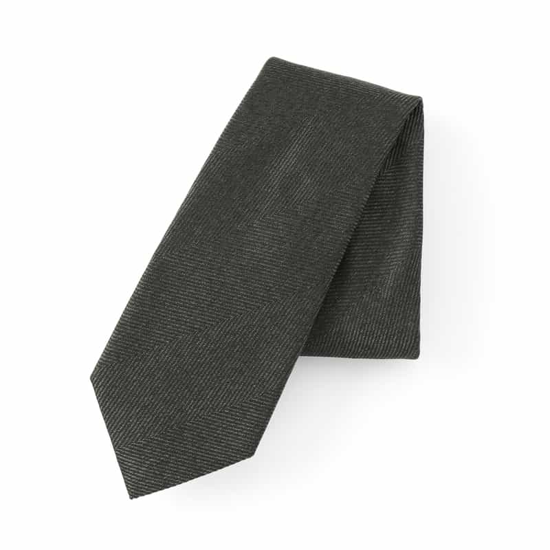 BARNEYS NEW YORK ヘリンボーン柄タイ GRAY