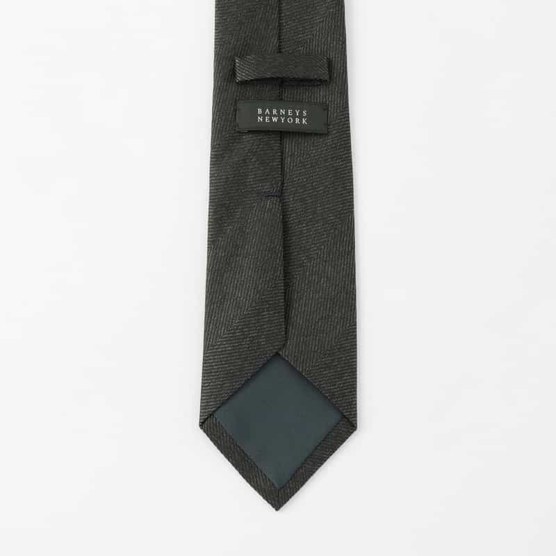 BARNEYS NEW YORK ヘリンボーン柄タイ GRAY