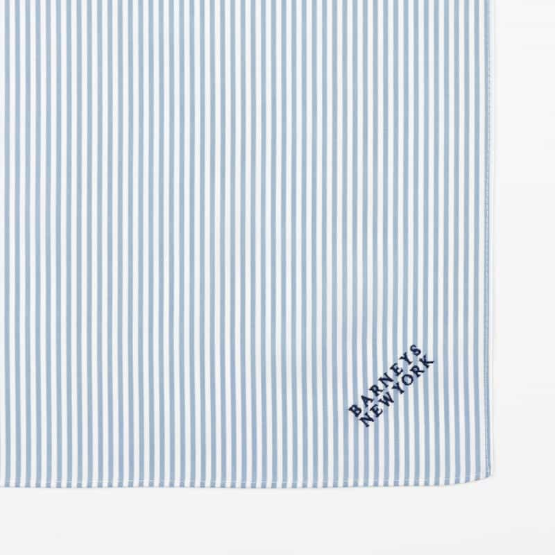 BARNEYS NEW YORK ストライプ柄ハンカチ LIGHT BLUE