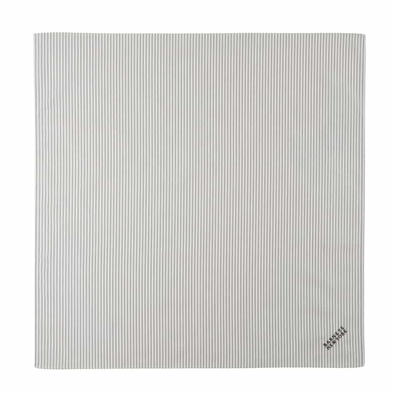 BARNEYS NEW YORK ストライプ柄ハンカチ LIGHT GRAY