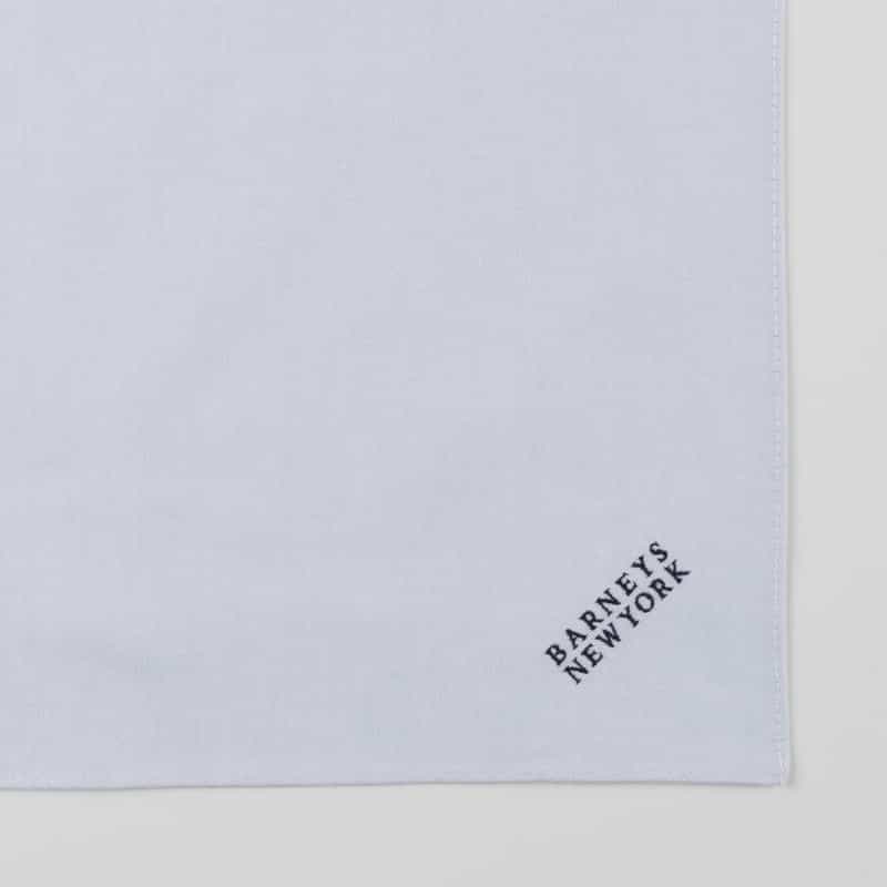 BARNEYS NEW YORK シャンブレー生地ハンカチ LIGHT BLUE