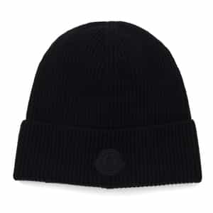 MONCLER＜モンクレール＞ ロゴパッチ付きニットキャップ