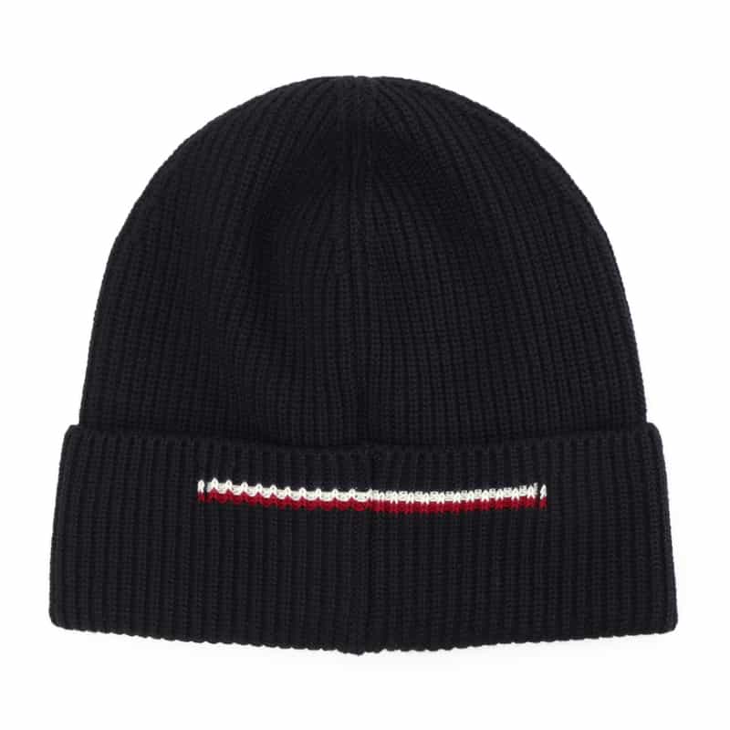 MONCLER MONCLER＜モンクレール＞ ロゴパッチ付きニットキャップ BLACK