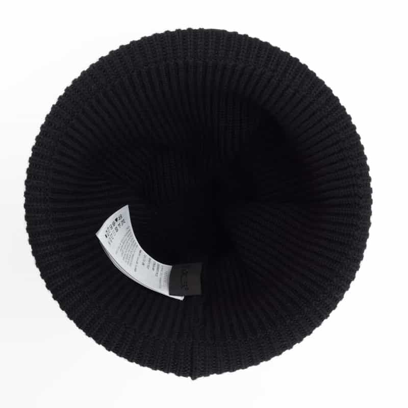MONCLER MONCLER＜モンクレール＞ ロゴパッチ付きニットキャップ BLACK