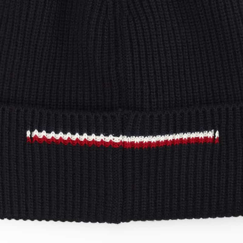 MONCLER MONCLER＜モンクレール＞ ロゴパッチ付きニットキャップ BLACK