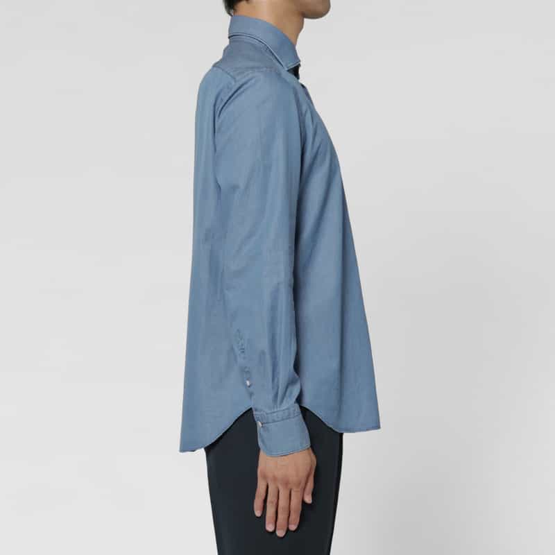 FINAMORE FINAMORE＜フィナモレ＞ デニムシャツ“SIMONE" BLUE