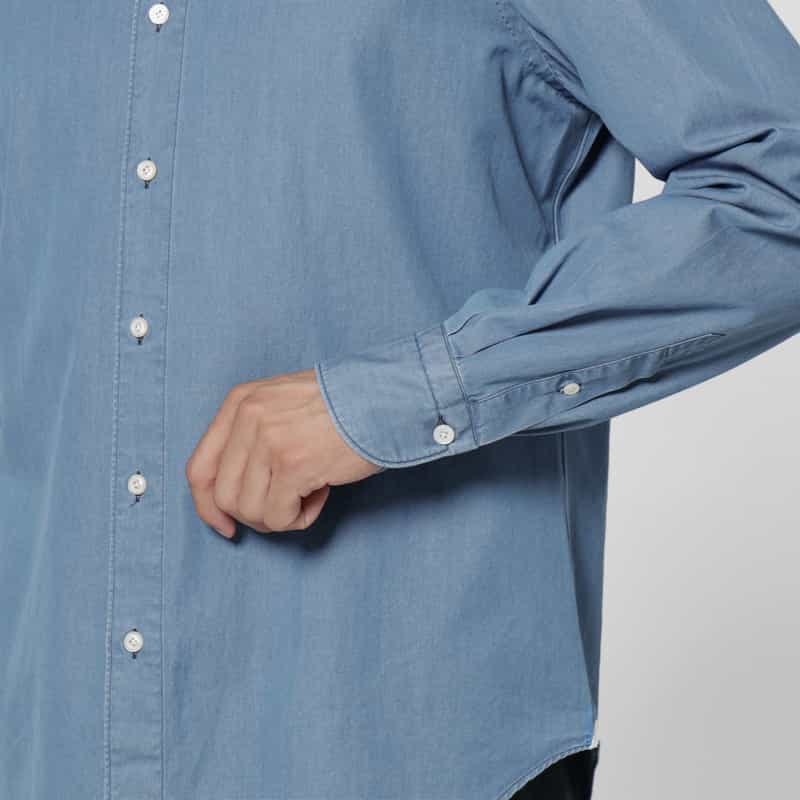 FINAMORE FINAMORE＜フィナモレ＞ デニムシャツ“SIMONE" BLUE