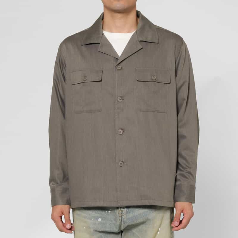 BARNEYS NEW YORK マイクロファイバーステンカラーブルゾン BROWN