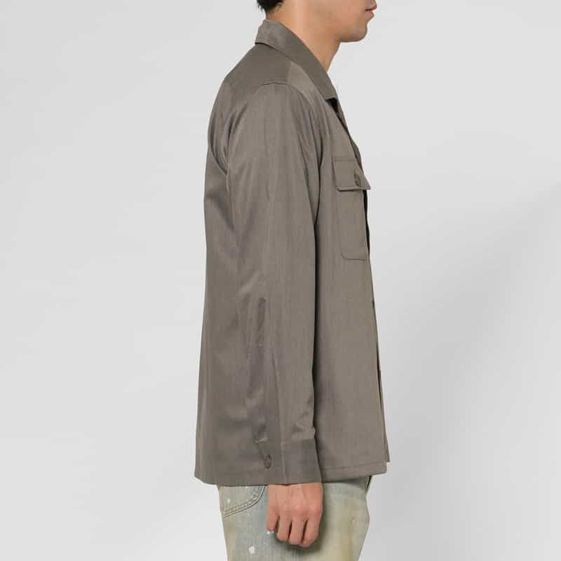 BARNEYS NEW YORK マイクロファイバーステンカラーブルゾン BROWN