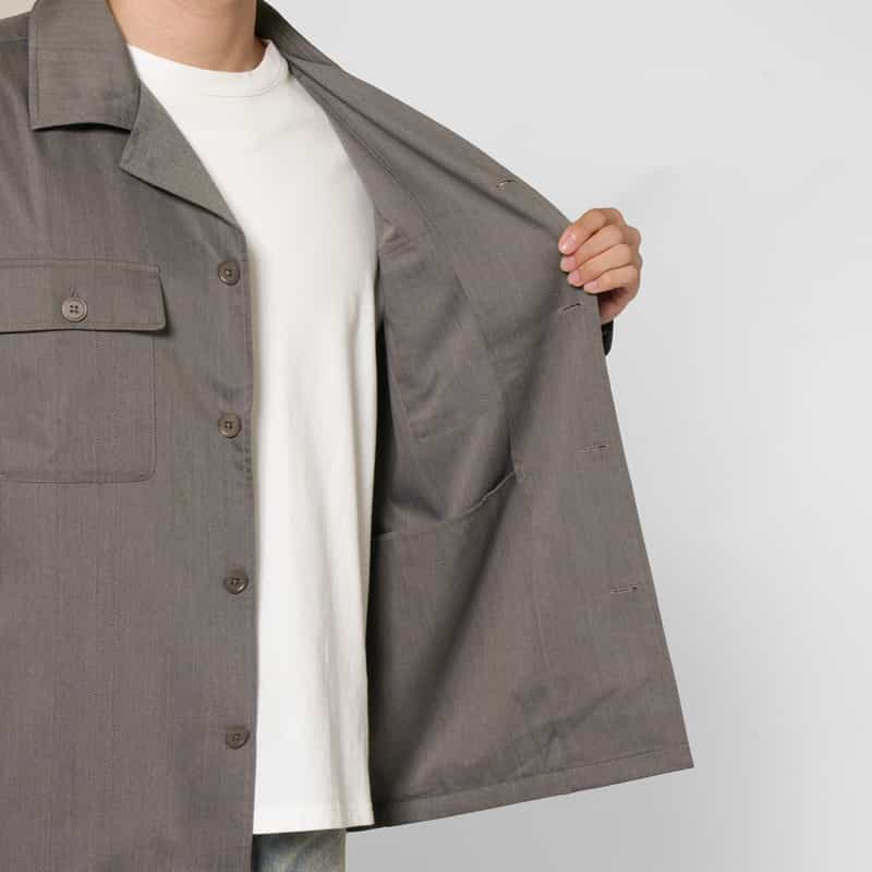 BARNEYS NEW YORK マイクロファイバーステンカラーブルゾン BROWN