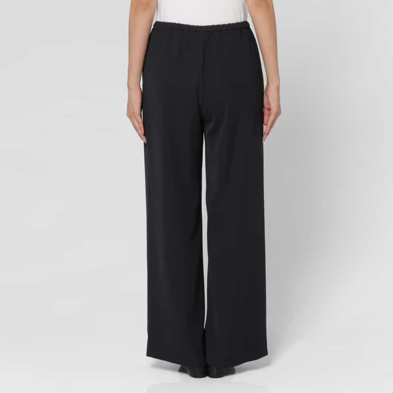 BARNEYS NEW YORK ウォッシャブルサテン ドローストリングパンツ NAVY