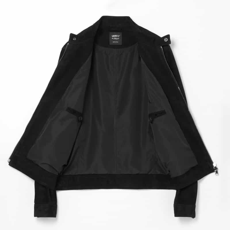 EMMETI EMMETI＜エンメティ＞ スエード素材シングルライダースジャケット“JURI" BLACK
