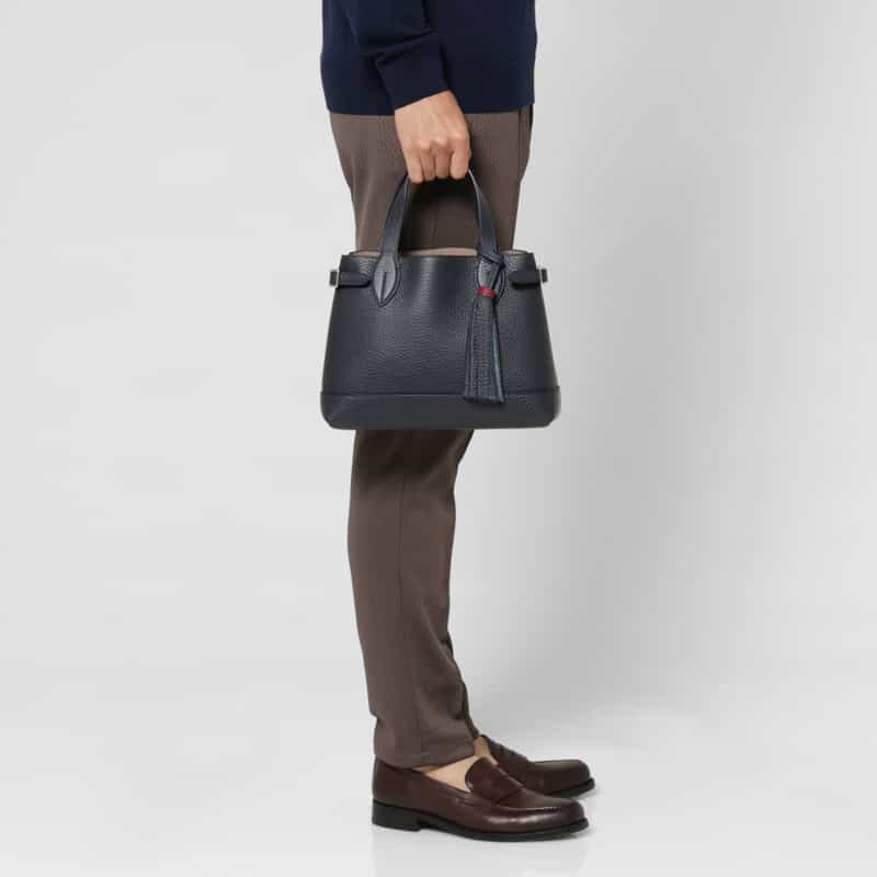 ACATE ACATE＜アカーテ＞ レザーミニハンドバッグ“LODOS" NAVY