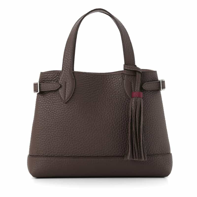 ACATE ACATE＜アカーテ＞ レザーミニハンドバッグ“LODOS" DARK BROWN