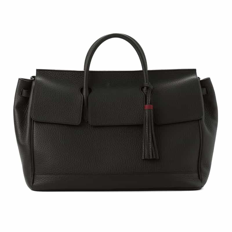 ACATE ACATE＜アカーテ＞ レザーボストンバッグ（M）“OSTRO" BLACK