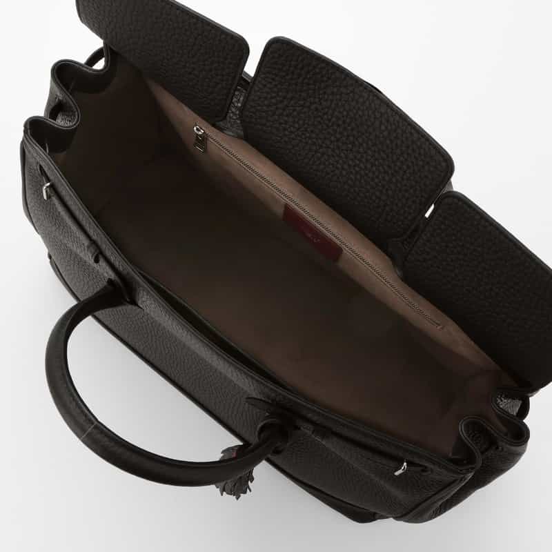 ACATE ACATE＜アカーテ＞ レザーボストンバッグ（M）“OSTRO" BLACK