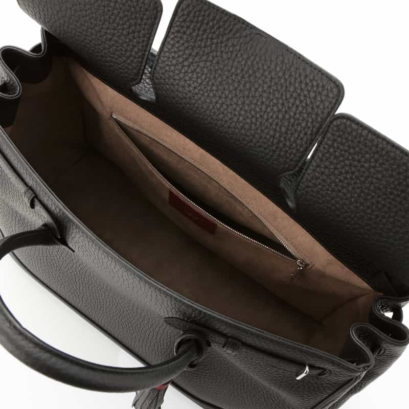 ACATE ACATE＜アカーテ＞ レザーボストンバッグ（M）“OSTRO" BLACK