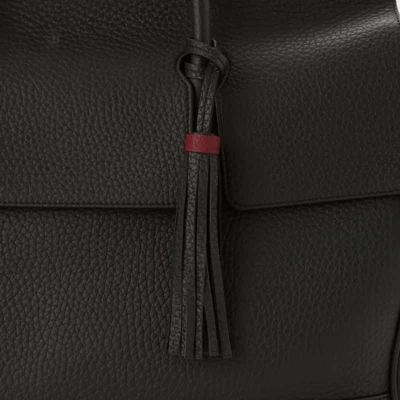 ACATE ACATE＜アカーテ＞ レザーボストンバッグ（M）“OSTRO" BLACK