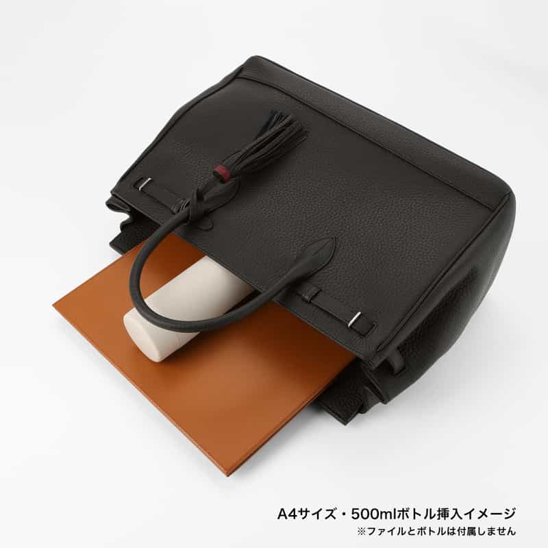 ACATE ACATE＜アカーテ＞ レザーボストンバッグ（M）“OSTRO" BLACK